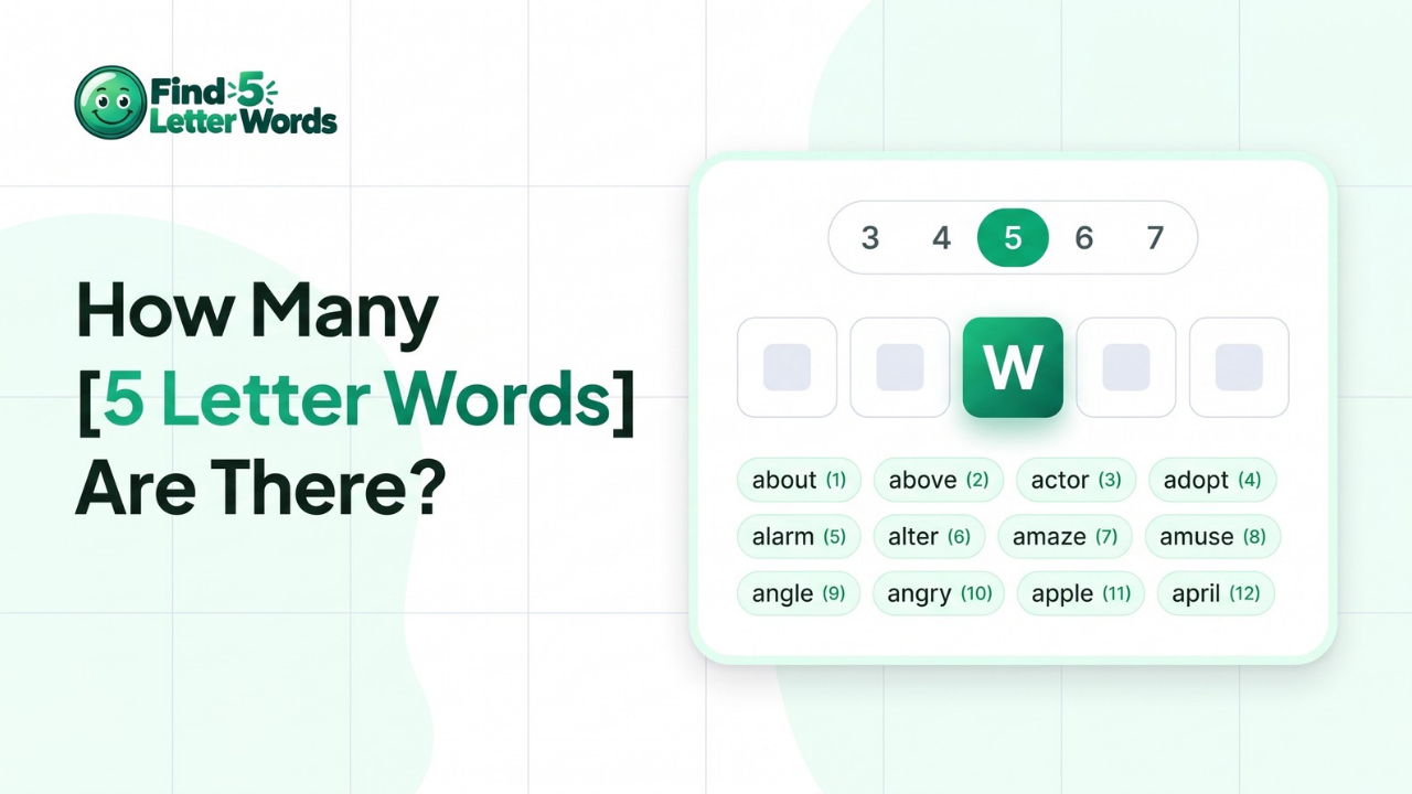 How Many 5 Letter Words Are There_